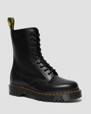 Dr Martens 1490 Bex Smooth Leather Mid Calf Cizmy Damske Čierne | 7935-ITKXN